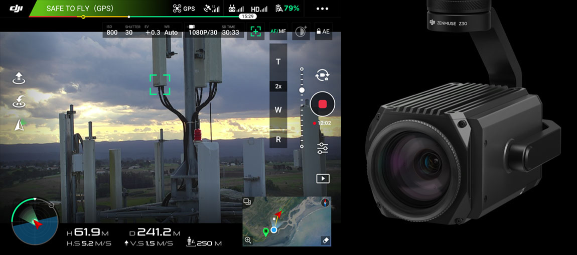 DJI ドローン Matrice100、zenmuse Z30（DJI Zenmuse Z30